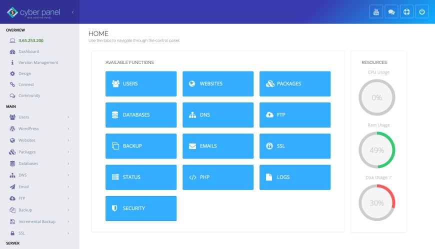 Công cụ quản lý Web Hosting miễn phí CyberPanel